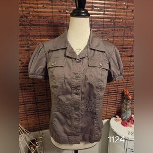 Elegant Taupe Button-Down Shirt
